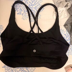lululemon athletica Cross-Back Black Energy Bra